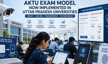 UP university exam reform 2026, AKTU digital exam model, online evaluation system India, CCTV exam monitoring India, biometric attendance exams, digital question papers India, exam reforms Uttar Pradesh, education digital transformation India