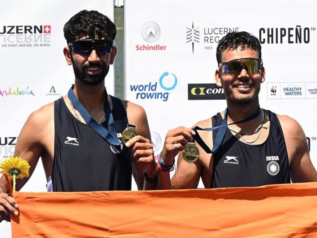 Indian soldiers World Rowing Cup gold, India's first World Rowing Cup gold, Lakshay rowing, Ujjwal Kumar Singh rowing, Indian Army rowers, World Rowing Cup 2026, rowing news India, Indian sports news, Lucerne World Rowing Cup, lightweight men's double sculls, international rowing championship, Army Rowing Node, India gold medal rowing, sports achievements India, Olympic rowing India