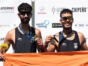 Indian soldiers World Rowing Cup gold, India's first World Rowing Cup gold, Lakshay rowing, Ujjwal Kumar Singh rowing, Indian Army rowers, World Rowing Cup 2026, rowing news India, Indian sports news, Lucerne World Rowing Cup, lightweight men's double sculls, international rowing championship, Army Rowing Node, India gold medal rowing, sports achievements India, Olympic rowing India
