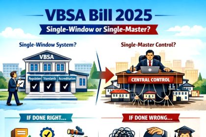 VBSA Bill 2025, Viksit Bharat Shiksha Adhishthan Bill, Higher Education Reform India, UGC Replacement, AICTE Merger, NCTE Merger, Higher Education Regulation, NEP 2020, University Governance, Academic Autonomy, Higher Education Policy, Joint Parliamentary Committee, University Regulation India, Education Reforms, Indian Universities, Accreditation Reform, UGC News, Higher Education Commission, Education News India, University Policy