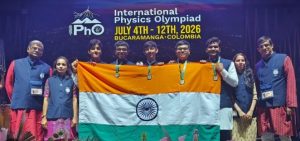 International Physics Olympiad 2026, India wins five gold medals, IPhO 2026 results, India joint first IPhO, physics olympiad India, HBCSE TIFR, STEM education India, science olympiad winners, Kanishk Jain physics olympiad, Riddhesh Bendale, Rishit Garg, Shresth Suraiya, Svait Joshi, global science competition, Indian students achievement