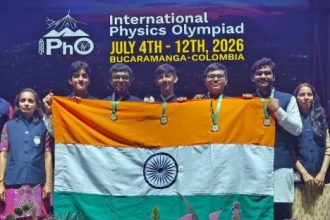 International Physics Olympiad 2026, India wins five gold medals, IPhO 2026 results, India joint first IPhO, physics olympiad India, HBCSE TIFR, STEM education India, science olympiad winners, Kanishk Jain physics olympiad, Riddhesh Bendale, Rishit Garg, Shresth Suraiya, Svait Joshi, global science competition, Indian students achievement