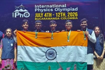 International Physics Olympiad 2026, India wins five gold medals, IPhO 2026 results, India joint first IPhO, physics olympiad India, HBCSE TIFR, STEM education India, science olympiad winners, Kanishk Jain physics olympiad, Riddhesh Bendale, Rishit Garg, Shresth Suraiya, Svait Joshi, global science competition, Indian students achievement