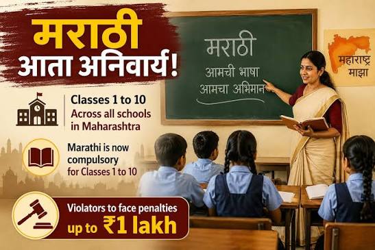 Marathi compulsory in Maharashtra schools, Maharashtra Marathi language policy, Dadaji Bhuse, Marathi language Act 2020, Maharashtra education news, Marathi mandatory Class 1 to 10, schools teaching Marathi, Maharashtra school reforms, Marathi language education, CBSE Marathi compulsory, ICSE Marathi subject, education policy Maharashtra, school inspections Maharashtra, language education India, regional language policy, education reforms India, Maharashtra schools latest news, Marathi teachers, school recognition rules, education news India
