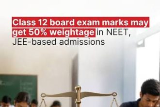 NEET UG 2026, JEE Main 2026, JEE Advanced 2026, board exam weightage, Class 12 board marks, NEET admission reform, JEE admission reform, Ministry of Education proposal, CBSE board marks, engineering admissions India, medical admissions India, entrance exam reforms, 50 percent board weightage, education policy India, coaching institutes, dummy schools, adaptive computer based testing, multiple attempts NEET JEE, school education reforms, higher education admissions