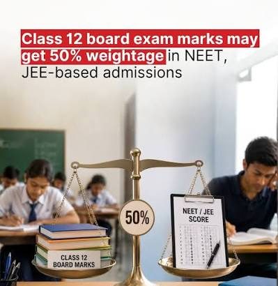 NEET UG 2026, JEE Main 2026, JEE Advanced 2026, board exam weightage, Class 12 board marks, NEET admission reform, JEE admission reform, Ministry of Education proposal, CBSE board marks, engineering admissions India, medical admissions India, entrance exam reforms, 50 percent board weightage, education policy India, coaching institutes, dummy schools, adaptive computer based testing, multiple attempts NEET JEE, school education reforms, higher education admissions