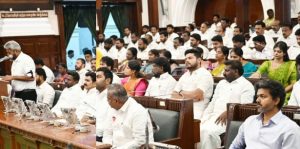 Tamil Nadu Budget 2026, TVK education budget, ₹44527 crore school education, Tamil Nadu school education, government school modernisation, AI and robotics education, TN Spark programme, Vetri Laptop Scheme, Kamarajar Model Schools, higher education budget Tamil Nadu, education reforms Tamil Nadu, school infrastructure, digital learning India, student welfare schemes, education news India