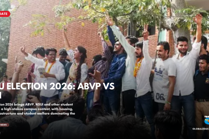 DUSU Election 2026, DUSU Elections 2026, DUSU election date 2026, DUSU election candidates, ABVP DUSU 2026, NSUI DUSU 2026, ABVP vs NSUI, Yash Dabas, Vijay Shankar Meena, Delhi University Students Union, DUSU voting date, DUSU result 2026, DUSU manifesto 2026, Delhi University election, DU student election, DUSU president election, DUSU candidates list, Delhi University student politics, DUSU election issues, student housing Delhi University.