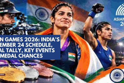 Asian Games 2026, Asian Games 2026 schedule, India Asian Games schedule, September 24 Asian Games schedule, Asian Games 2026 medal tally, India medal tally 2026, Asian Games India medals, Roshibina Devi Asian Games 2026, Balraj Panwar, India rowing Asian Games, Asian Games 2026 medal events, Aichi Nagoya Asian Games 2026