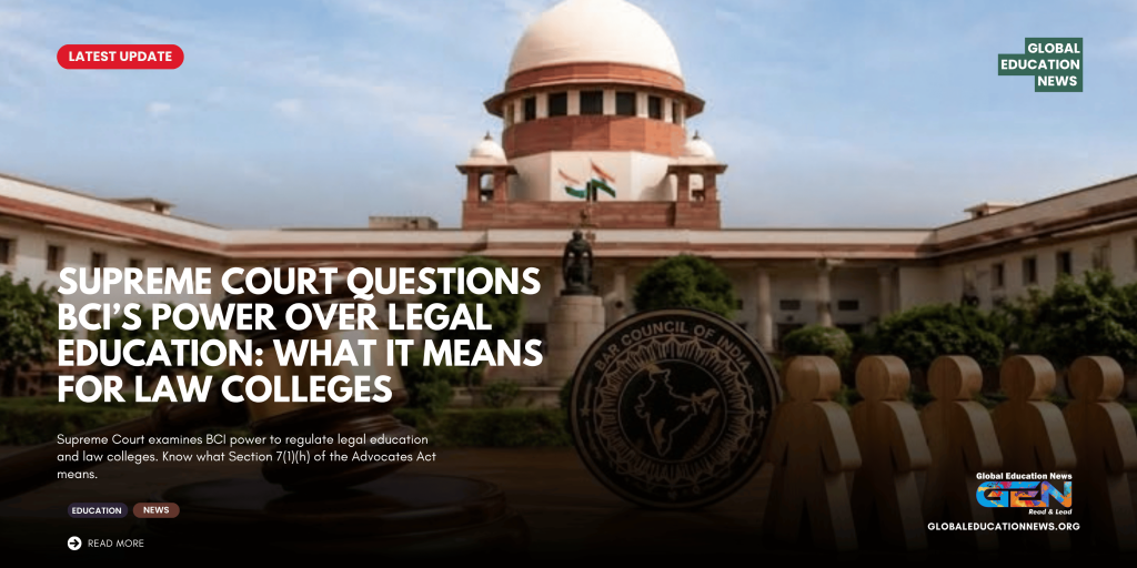 Supreme Court BCI legal education, Supreme Court Bar Council of India, BCI legal education powers, BCI power to regulate law colleges, Bar Council of India legal education, Supreme Court law colleges, BCI Advocates Act 1961, Section 7(1)(h) Advocates Act, legal education regulation India, BCI law college regulation, Supreme Court legal education news, law colleges India, BCI powers over universities, legal education standards India