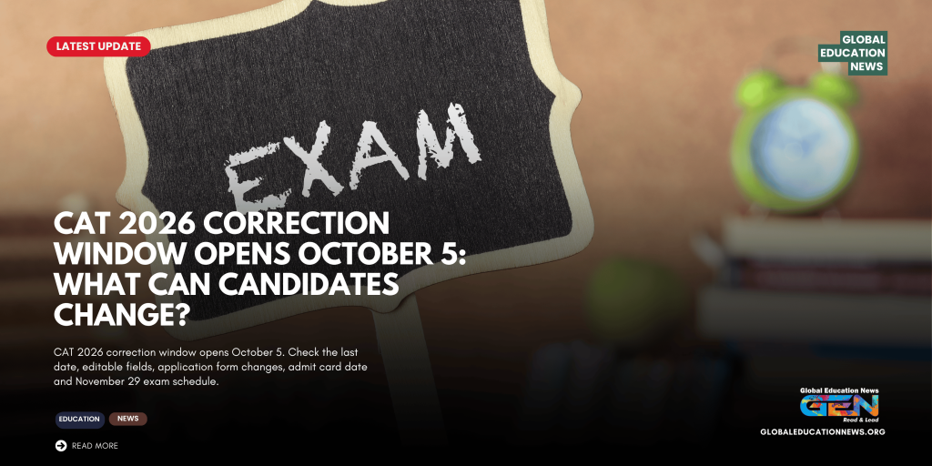 CAT 2026 correction window, CAT 2026 application correction, CAT 2026 form correction, CAT application form correction 2026, CAT 2026 correction window date, CAT 2026 correction window October 5, CAT 2026 correction last date, CAT 2026 editable fields, what can be changed in CAT 2026 form, CAT 2026 test city correction, CAT 2026 photograph correction, CAT 2026 signature correction, CAT 2026 exam date, CAT 2026 admit card date, IIM CAT 2026, CAT 2026 registration, CAT exam 2026, CAT 2026 November 29 exam
