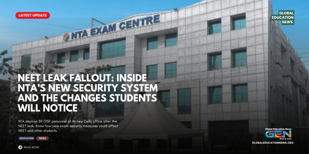 NTA exam security 2026, NTA CISF security, NTA new office Delhi, NTA Minto Road office, NEET paper leak 2026, NEET leak controversy, NEET UG exam security, NTA security measures, NTA overhaul 2026, NTA latest news, CISF deployed at NTA office, NTA exam reforms, NEET exam security measures, NTA confidential areas, NTA AI monitoring, NTA CCTV security, NTA question paper security, NEET paper leak latest news, NTA new security system, NEET students news, NTA reforms after NEET leak, national testing agency security, competitive exam security India, Education News Worldwide, NTA latest update, NEET 2026 news