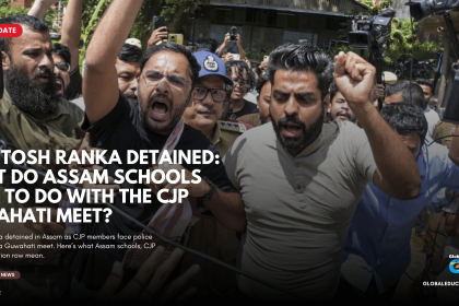 Ashutosh Ranka detained, Assam Police detain CJP members, CJP members detained in Assam, CJP Guwahati meet, Ashutosh Ranka Assam news, Assam schools controversy, Assam school news, Assam government schools, CJP Assam news, Cockroach Janta Party Assam, Assam Police detention, CJP Guwahati meeting, why CJP members were detained, Ashutosh Ranka latest news, Assam political news, Guwahati latest news, Assam education news, government schools in Assam, Assam school conditions, CJP volunteers detained, Education News Worldwide