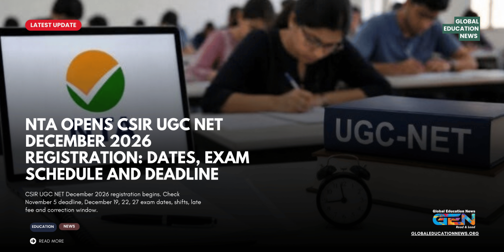 CSIR UGC NET December 2026, CSIR NET registration, NTA exam dates 2026, CSIR UGC NET registration 2026, CSIR NET December 2026, CSIR NET exam date 2026, CSIR UGC NET December registration, NTA CSIR NET 2026