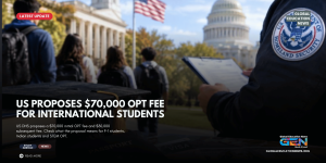 US OPT fee proposal 2026, international students USA, F-1 OPT, US OPT fee 2026, $70,000 OPT fee, STEM OPT fee, DHS OPT proposal, OPT rules 2026, Indian students USA, US study abroad