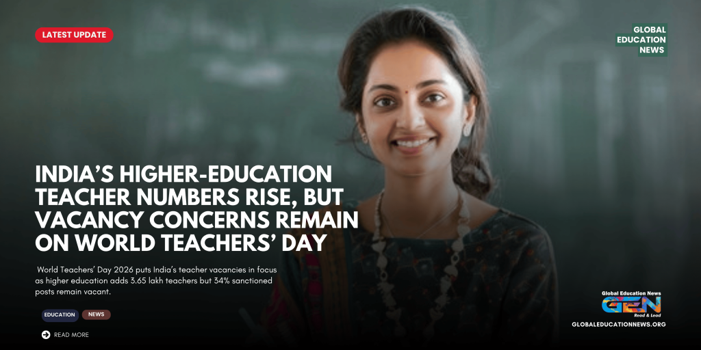 India higher education teachers, teacher vacancies, higher education teacher vacancies India, India teacher shortage, faculty vacancies in India, university teacher vacancies, World Teachers’ Day 2026