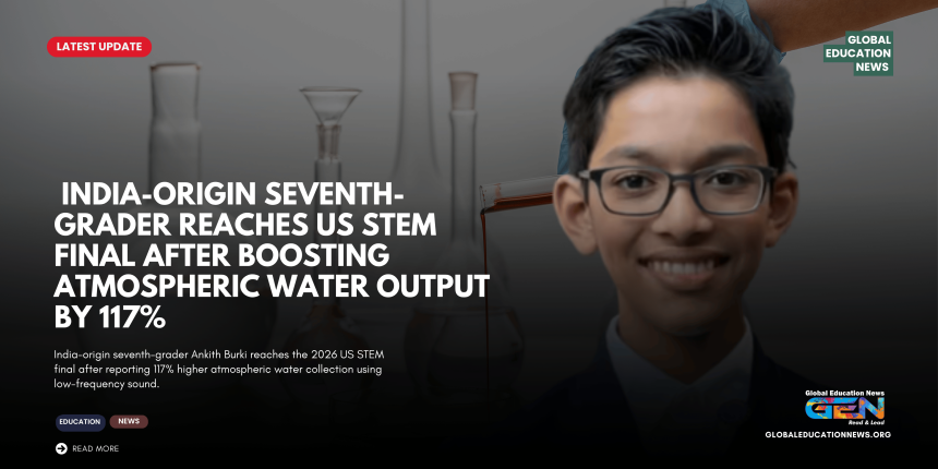 Ankith Burki, atmospheric water generator, STEM innovation, Ankith Burki STEM project, Junior Innovators Challenge 2026, atmospheric water generation, student innovation