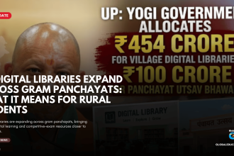 UP digital libraries, rural education, Uttar Pradesh digital library, gram panchayat digital library, competitive exam preparation, UP rural students, digital learning in villages