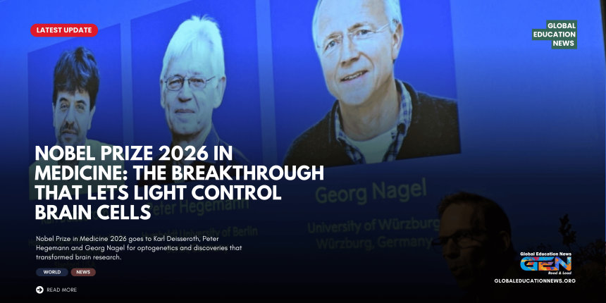 Nobel Prize in Medicine 2026, optogenetics, Karl Deisseroth, Peter Hegemann, Georg Nagel, Nobel Prize Physiology or Medicine 2026, channelrhodopsin, neuroscience
