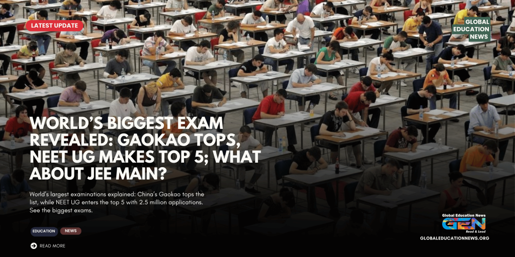 world’s largest examinations, biggest exam in the world, Gaokao, NEET UG, NEET UG 2026, largest exams in the world, JEE Main, UPSC CSE, UGC NET, China Gaokao, world’s biggest exam, largest competitive exams, India’s biggest entrance exam.