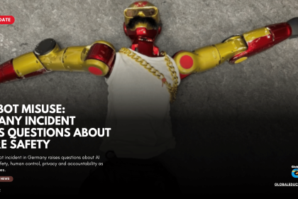 AI robot misuse, humanoid robot safety, AI risks in future, Germany robot incident, artificial intelligence misuse, robot ethics, AI accountability, future of humanoid robots, AI safety regulations, robotics in public spaces