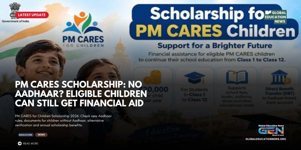 PM CARES for Children Scholarship 2026, PM CARES Scholarship Aadhaar Rules, Aadhaar Mandatory Scholarship, PM CARES Children Scheme, PM CARES Scholarship Documents, Scholarship for Class 1 to 12, PM CARES Scholarship Eligibility, Aadhaar Authentication Rules 2026, Scholarship Benefits for Children, Government Scholarship News