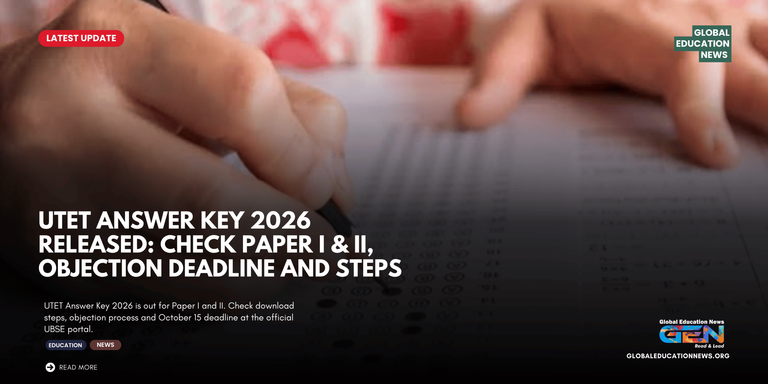 UTET Answer Key 2026, UTET 2026 answer key, UTET Paper 1 answer key, UTET Paper 2 answer key, UBSE UTET answer key, Uttarakhand TET 2026, UTET objection 2026
