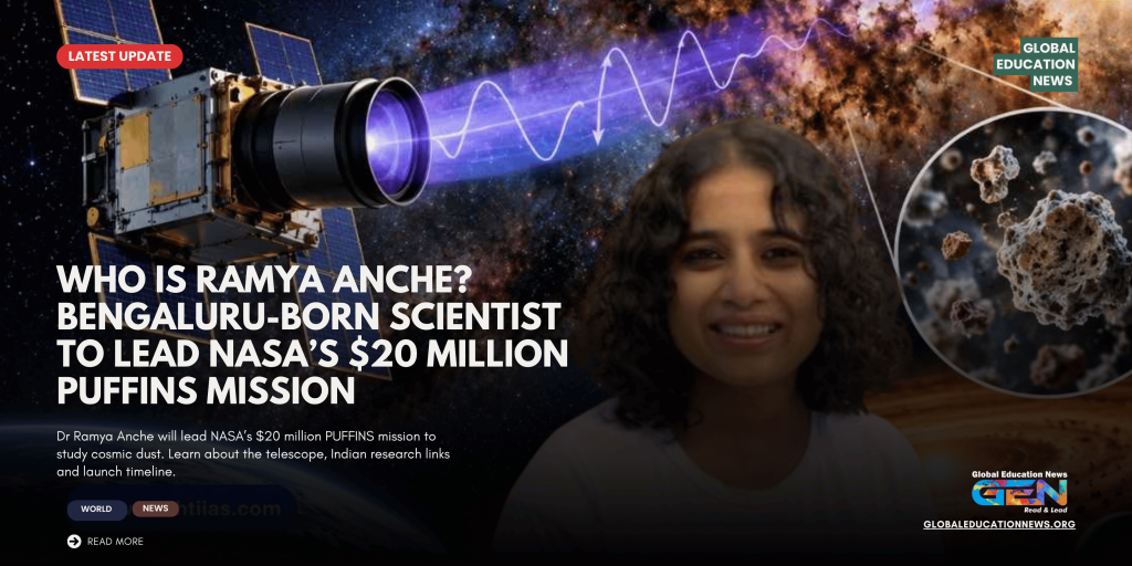 Ramya Anche, Ramya Manjunath Anche, NASA PUFFINS Mission, NASA PUFFINS 2026, Indian-Origin NASA Scientist, Bengaluru-Born Astronomer, PUFFINS Full Form, NASA Space Telescope Mission, Interstellar Dust Research, NASA Astrophysics Pioneers, IUCAA, Indian Institute of Astrophysics, Space Science Careers