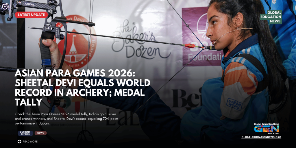 Asian Para Games 2026, Asian Para Games medal tally 2026, India medal tally, Indian medal winners, Sheetal Devi, Sheetal Devi world record, Mona Agarwal gold medal, Nishad Kumar, Rinku javelin, Soumya para athletics, Avani Lekhara silver, Aichi-Nagoya Asian Para Games, para-athletes India