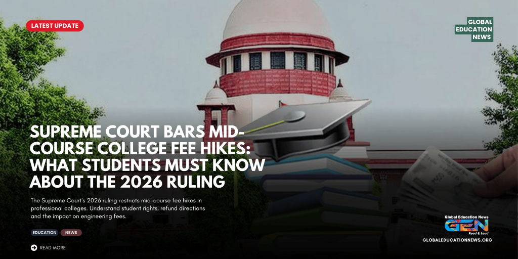 Supreme Court college fee hike ruling 2026, Supreme Court fee hike judgment, professional course fee rules, mid-course college fee hike, engineering college fees India, Supreme Court student rights, college fee refund, BTech fee hike case, Dr B C Roy Engineering College case, West Bengal college fee revision, professional education fee regulation, higher education news India