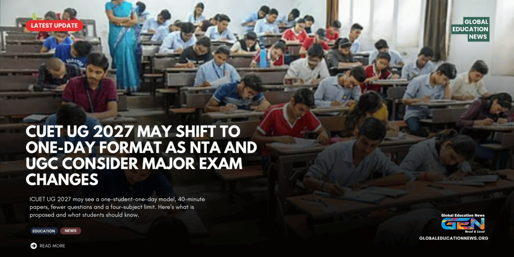 CUET UG 2027, CUET 2027 exam pattern, NTA exam changes, UGC CUET, CUET UG one day exam, CUET UG 2027 four subjects, CUET 2027 40 minute paper, CUET UG latest update, CUET UG exam changes, CUET undergraduate admission