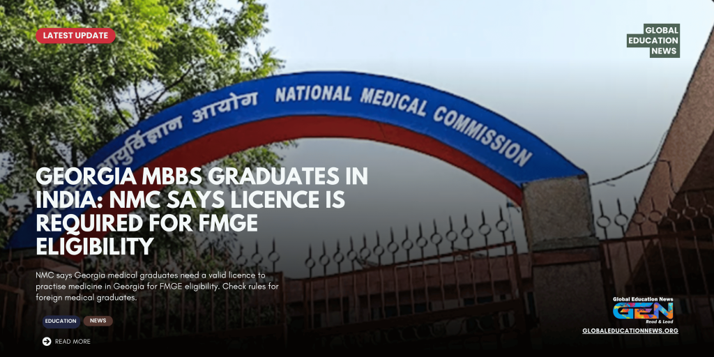 Georgia MBBS graduates India, NMC FMGE rules, foreign medical graduates, Georgia medical degree India, Georgia MBBS FMGE, NMC Georgia medical graduates, FMGE eligibility 2026, medical education abroad