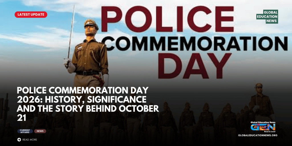 Police Commemoration Day 2026, Police Commemoration Day history, Police Martyrs Day October 21, why Police Commemoration Day is celebrated, October 21 1959 Hot Springs incident, National Police Memorial New Delhi, police martyrs in India, Police Commemoration Day significance, Police Day general knowledge, Police Commemoration Day facts