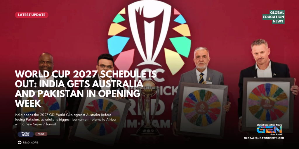 ICC ODI World Cup 2027 schedule, ODI World Cup 2027 schedule, ICC World Cup 2027 schedule, Cricket World Cup 2027 schedule, World Cup 2027 fixtures, India World Cup 2027 schedule, India ODI World Cup schedule 2027, India vs Australia World Cup 2027, India vs Pakistan World Cup 2027, India vs Pakistan 2027 date, India vs Australia 2027 date, ICC Cricket World Cup 2027, World Cup 2027 dates, World Cup 2027 venues, World Cup 2027 teams, World Cup 2027 groups, ODI World Cup 2027 India matches, India World Cup fixtures 2027, ICC World Cup 2027 venues, ICC World Cup 2027 format, World Cup 2027 Super 7, Super 7 World Cup 2027, Cricket World Cup South Africa 2027, World Cup Zimbabwe 2027, World Cup Namibia 2027, India cricket news, ICC latest news, ODI World Cup latest updates, Cricket World Cup schedule, ICC ODI World Cup fixtures