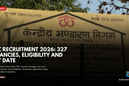 CWC Recruitment 2026, CWC vacancy 2026, Central Warehousing Corporation recruitment, CWC Assistant Manager recruitment, CWC Junior Executive vacancy, CWC 327 vacancies, CWC recruitment last date, CWC online application, government jobs 2026, CWC eligibility criteria