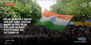 Delhi schools online October 10 2026, Delhi school news today, Delhi college exams postponed, Sardar Patel Vidyalaya online classes, Jantar Mantar protest, Delhi Metro restrictions, Delhi schools October 10