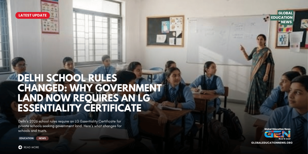 Delhi school rules 2026, Delhi private school rules 2026, LG Essentiality Certificate Delhi schools, Essentiality Certificate for schools, Delhi schools government land rule, Delhi school government land, Delhi private school government land, Delhi School Education Amendment Rules 2026, Delhi school recognition rules 2026, Delhi schools latest news, Delhi education news 2026, private school rules Delhi, Delhi school opening rules, government land for private schools Delhi, LG certificate for private schools, Delhi school education rules 1973 amendment, Rule 44(3) Delhi schools, Delhi school rules government land, Delhi school policy 2026, private schools in Delhi, Delhi school land rules, new Delhi school rules, Delhi LG school rules, school approval rules Delhi, Delhi education policy 2026